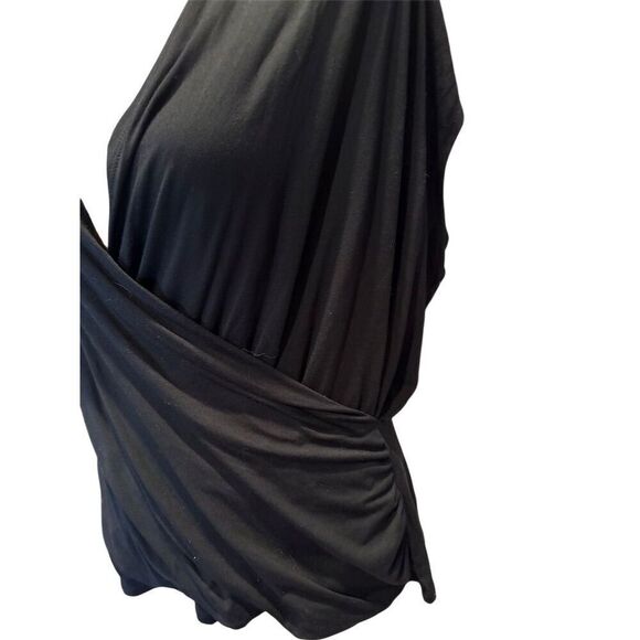 INC Women's Plus 1X Black Sleeveless Wrap Blouse Casual Top - Picture 2 of 9